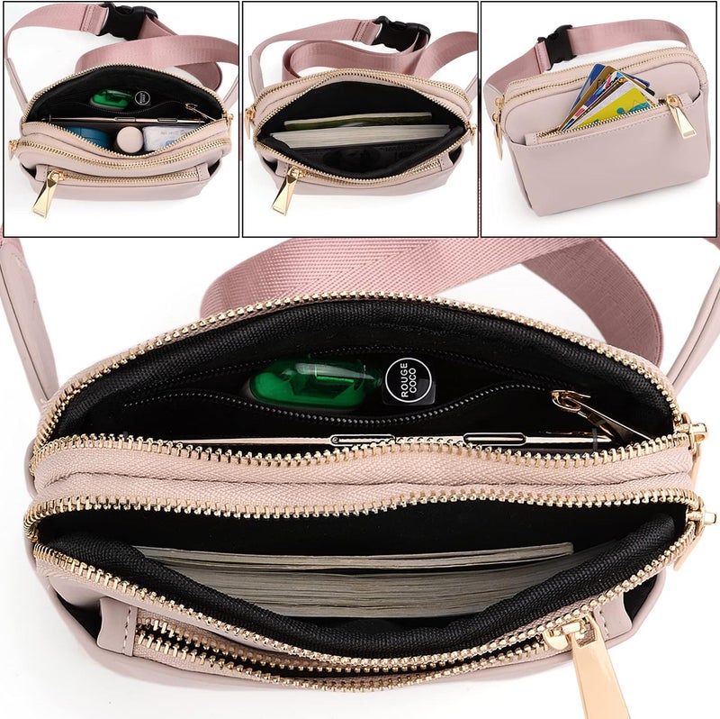 UTO Fanny Pack for Women Crossbody Trendy Fashion Belt Purse Chest Waist Hip Bumbag for Outdoor Shopping Travel Hiking - Image 3